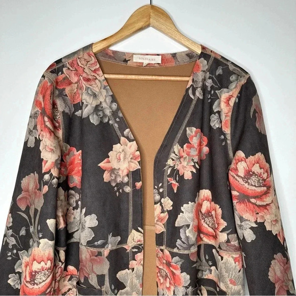 Solitaire x Anthropologie NEW!! Monarc Rose Open Front Duster Kimono Size XL - Picture 4 of 12